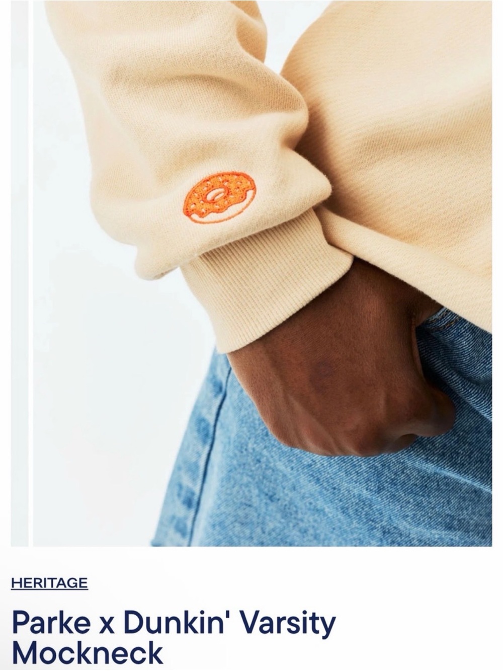 Parke x Dunkin' Heritage mockneck sweatshirt